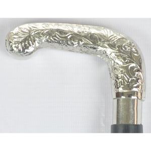 Bâton de marche en bois noir avec poignée métallique, gravure personnalisée, idéal pour adultes, personnes handicapées/hôpitaux - Fournisseur grossiste - Product Image 3