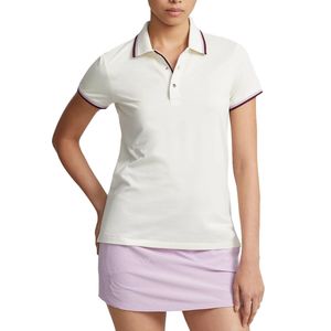 Polo de golf blanc et rose pour femme avec jupe plissée, robe de sport sans manches, tenue décontractée pour le tennis et le golf - Product Image 2