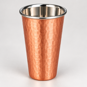 Mug à bière en acier inoxydable 304 martelé, tasse à double paroi isolée, portable pour le camping, la maison, le bar, le bureau - Product Image 1