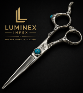 NYBL-55 5.5inch Straight <b>Left</b>-<b>handed</b> <b>Scissors</b> JAPAN 440C Sharp 58-59HRC Hardness Stainless Steel Handle Barber Shears Hair 28 - Product Image 1