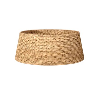 Eco Friendly Water Hyacinth <b>Christmas</b> <b>Tree</b> Collar Woven <b>Tree</b> <b>Base</b> Cover Handmade Holiday Decoration - Product Image 4