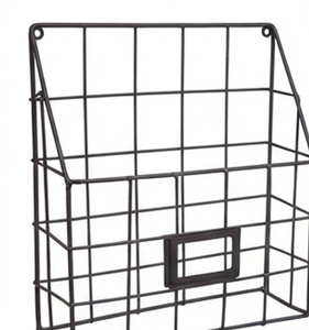 Superior Quality <b>Large</b> Black Powder Coated Finished Iron <b>Storage</b> <b>Basket</b> Durable Metal Organizer For Home And Kitchen Essentials - Product Image 1
