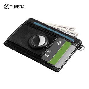 TWM144 OEM Manufacture Custom Design ID Credit <b>Card</b> Holder for Air Tag Holder RFID Blocking Slim Leather <b>Card</b> Holders - Product Image 3