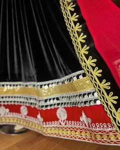 Robe ethnique tribale vintage Kuchi, respirante, fabriquée en Afghanistan et au Pakistan, tenue de fête, vêtements traditionnels Pathani afghans multicolores - Product Image 2