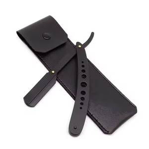 Black Straight <b>Razor</b> With Plastic Handle Stainless Steel <b>Blade</b> For Men Barber Shop Use <b>Single</b> <b>Blade</b> Shaving Tool - Product Image 6