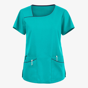 Factory Supplier Made Women Dental <b>Scrubs</b> <b>Tops</b> Best Selling Spandex Polyester Woven Fabric <b>Scrubs</b> Jersey - Product Image 1