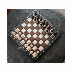 Jeu d'échecs magnétique en bois personnalisable - Grand jeu de société pliable avec pièces d'échecs professionnelles - Approvisionnement direct en gros d'usine - Product Image 1