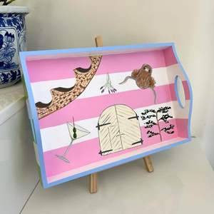 Bandeja de Servir Premium de MDF Impresa de RR ENTERPRISES, Diseño Exclusivo 70 para Uso Decorativo, India - Product Image 3