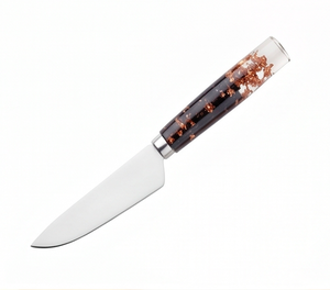 Ensemble de coupe-fromage et trancheuse en acier inoxydable argenté de qualité supérieure avec manche en résine design, idéal pour les mariages et les dîners personnalisés - Product Image 1