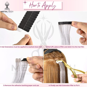 Professional Stainless Steel Tape-In Hair Extension Plier Gold Clamp <b>Tool</b> for Tape-In Extensions Hair Extension Clamp <b>Tools</b> - Product Image 6