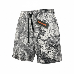Shorts en maille polyester pour hommes, taille plus, basiques d'été, imprimés par sublimation, logo personnalisé, meilleurs shorts de basket-ball streetwear pour hommes - Product Image 4
