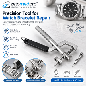 Pince à débricoler les maillons de bracelet de montre en acier inoxydable, outil de réparation de montres et de fabrication de bijoux, 6 pouces, ZetomedPro - Product Image 4