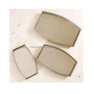 Plateau de service en métal de style ferme rustique avec poignées plateau fait main vintage pour la cuisine à domicile et le bureau - Product Image 2