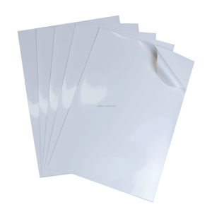 100% PET transparente láser transparente autoadhesivo imprimible vinilo 50mic 80mic 8,5*11 CMYK Etiqueta de impresión papel adhesivo - Product Image 3