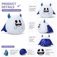 Boneka Labu Halloween Lucu dan Menyeramkan dari Bahan Polyester, Boneka Kelelawar, Figur Hantu untuk Hadiah Liburan Anak-anak