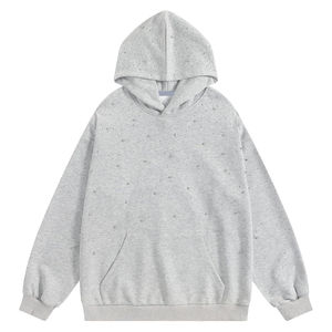 Sweat-shirts streetwear à strass les plus vendus, design de qualité supérieure, créez vos propres sweats pour hommes en stock, vente en gros personnalisée - Product Image 1