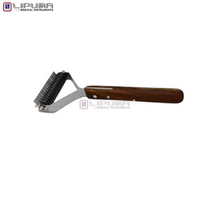 Rastrillo Desenredante Medic Instrument con 16 Cuchillas para Perros y Gatos, Peine de 7.5 Pulgadas para Aseo de Mascotas con Mango de Madera para Pelajes Gruesos - Product Image 4