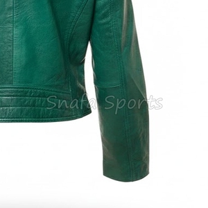 Chaqueta de cuero para mujer de alta costura, pieza de lujo contemporánea diseñada para elevar el estilo diario con una estética moderna y audaz. - Product Image 5