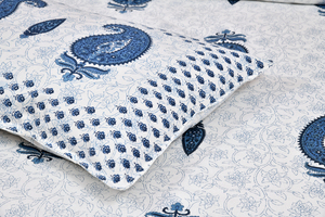 Sábana Plana de Algodón Estampada a Mano, 200 Hilos, Transpirable para Todas las Estaciones, Diseño Paisley, Lavable, Ropa de Cama para Adultos, para Hogar y Hotel - Product Image 3
