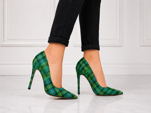 Zapatos de Tacón Alto de Moda de Lujo con Diseño de Tartán Escocés Personalizado para Bodas, para Mujer, OEM - Product Image 3