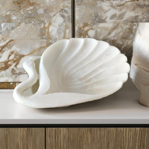 ชามหินอ่อนพรีเมี่ยมดีไซน์อาร์ตเดคโคที่มีเอกลักษณ์พื้นผิวขัดเงาเรียบชามเสิร์ฟที่มีความต้องการสูงสำหรับเดือนรอมฎอนผู้จำหน่ายที่เชื่อถือได้ - Product Image 1