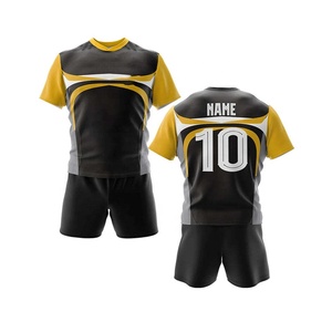 Tenues de rugby personnalisées OEM imprimées sur mesure, grandes tailles, respirantes, séchage rapide, unisexes, pour entraînement adulte - Product Image 1