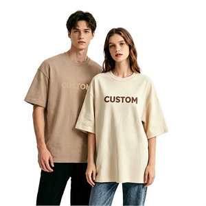 Camiseta Oversize de Poliéster y Algodón para Hombre y Mujer, con Logotipo Personalizado, Camiseta Casual de Manga Corta con Cuello Redondo - Product Image 3