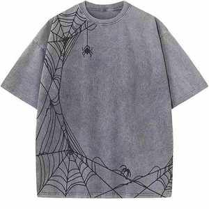 Camiseta de Algodón 100% con Lavado Ácido para Hombre, Corte Regular, Peso Pesado, Cuello Redondo, Transpirable, Estilo Urbano Casual, Venta al por Mayor - Product Image 6