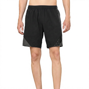 Men's Navy Blue Sport <b>Shorts</b> With Side Quick Dry Elastic Waist Mid Length <b>Woven</b> Polyester Board <b>Shorts</b> - Product Image 6