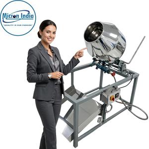 Tostador de Tambor Eléctrico de Acero Inoxidable de Alta Resistencia Micron India 440V 100kg/h para Cacahuetes, Granos de Café y Semillas, 1 Año de Garantía, Plástico - Product Image 1