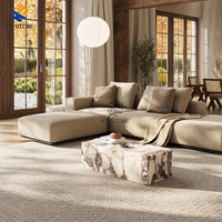 Ensemble de socles de sol en marbre Calacatta Viola moderne sur mesure KT STONE, table basse en pierre frittée, table centrale de luxe en marbre