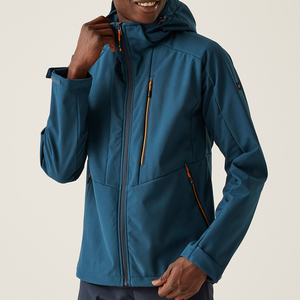 Men's Stylish Lightweight Outdoor Sports <b>Soft</b> <b>shell</b> <b>Jacket</b> with Zipper Waterproof <b>Hooded</b> Hiking Camping Coat - Product Image 4