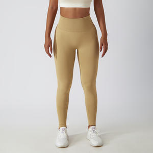 Leggings Deportivos de Cintura Alta para Mujer, Sin Costuras, para Gimnasio y Fitness, Pantalones de Compresión con Efecto Levanta Glúteos, Estilo Formal, Tejido de Punto - Product Image 5