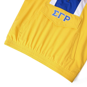 เสื้อแจ็คเก็ตกันลม Sigma Gamma Rho Gold Windbreaker Tech Pullover น้ำหนักเบา มีฮู้ด เหมาะสำหรับใส่ลำลอง กิจกรรมกลางแจ้ง และกีฬา รับผลิตแบบ OEM ODM - Product Image 4