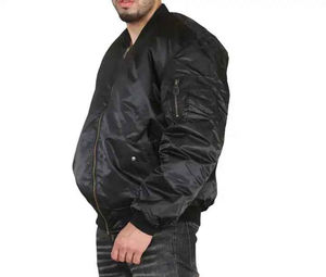 Blouson Bomber en Satin Personnalisé Grande Taille pour Homme, Modèle 2026, Vente en Gros, Service OEM - Product Image 3