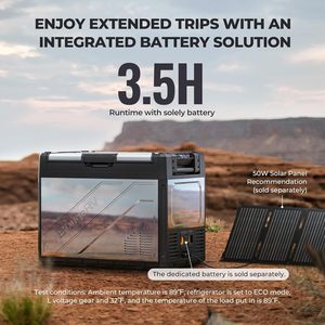 Refrigerador Portátil BougeRV Rocky de 12 Voltios, Nevera/Congelador para Auto de Doble Zona de 69 Cuartos, Enfriador con Compresor 12/24V DC, 110~240V AC - Product Image 3