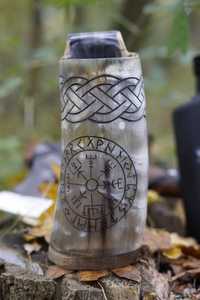 Mug en corne de buffle véritable fait main, tasse à boire d'inspiration viking, verre à bière, vaisselle rustique, articles de bar, fournisseur en gros - Product Image 3