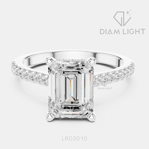 Bridal Engagement Wedding <b>Ring</b> for Women Jewelry Gift IGI Certified 2.09CT Emerald Cut Lab Grown Diamond <b>Ring</b> Set 14K White Gold - Product Image 1
