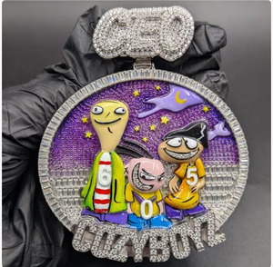 Cozyboy Cartoon Pendant Iced Out with Moissanite Diamonds Iced Out <b>Jewelry</b> <b>Charm</b> Luxury Wholesale Pendant - Product Image 1
