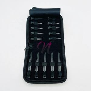 Clips de sectionnement de cheveux en acier inoxydable noir mat personnalisés professionnels pour ajouter des extensions de cheveux NOMEX - Product Image 5