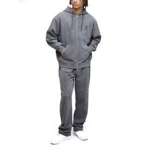 ชุดวอร์มซิปแบบสั่งทำพิเศษสำหรับผู้ชาย ขายดี ทรงเข้ารูป ผ้าฝ้าย/โพลีเอสเตอร์ ไซส์ใหญ่ ชุดวอร์มซิปแบบหลวมสำหรับผู้ชาย - Product Image 1