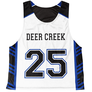 Deer Creek 25 Camiseta de lacrosse personalizada, blanca, negra, azul, con estampado por sublimación, camiseta sin mangas de poliéster de secado rápido, unisex, para adultos - Product Image 1
