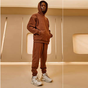 Conjunto de Sudadera con Capucha y Pantalones Acampanados de Algodón Terry Oversize con Cremallera para Hombre, Estilo Streetwear OEM, Lavado Ácido - Product Image 4