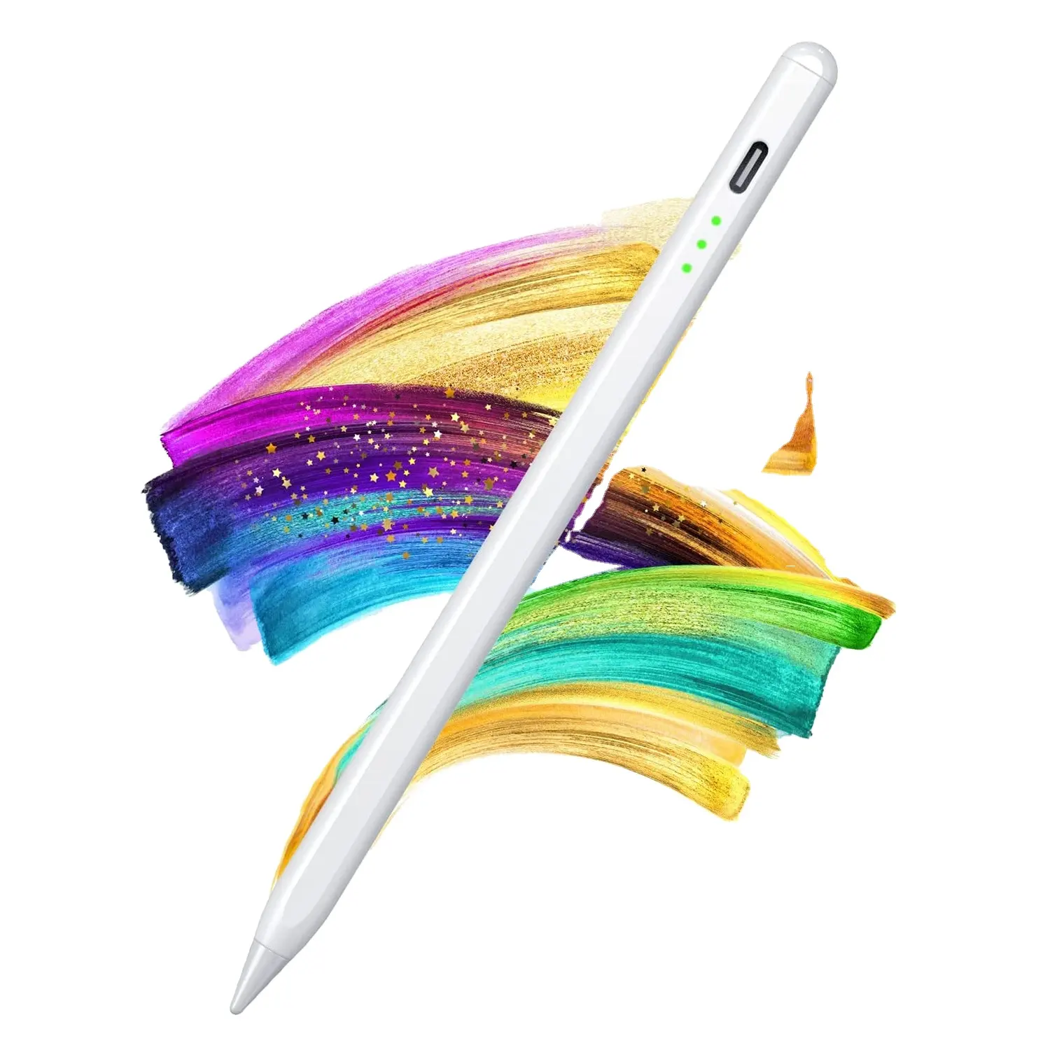 ปากกาสไตลัสแบบมีแม่เหล็กสำหรับ iPad ปากกาสไตลัสแบบปรับเอียงเป็นตัวบ่งชี้สถานะแบตเตอรี่
