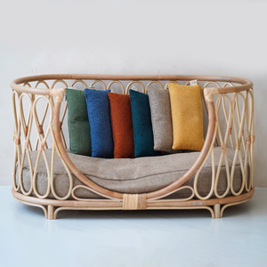Pet Dog and Cat Accessories Pets Supplies Natural Handmade Rattan Pet Beds Animal Products Manufacturer - Product Image 1