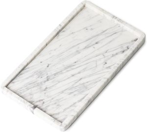 Marble Tray for Bathroom Countertop, Kitchen Counter, or Catchall - 13" x 7½" Large Vanity Tray for Skincare or <b>Perfume</b> - Product Image 1