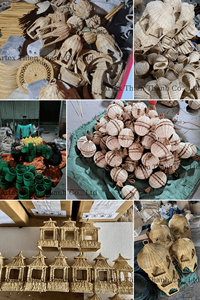 Ballon à Air chaud en rotin avec arc gros-grain vert fait à la main matériau naturel écologique rustique Style Boho décoration murale de pépinière - Product Image 6