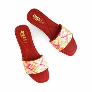 Pantoufles décontractées bordeaux pour femmes imprimé animal CL1362 - Product Image 1