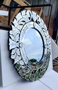 Large Venetian Silver <b>Rectangular</b> Accent <b>Mirror</b> – Premium Decorative <b>Wall</b> <b>Mirror</b> for Modern Farmhouse, Minimalist & Luxury Space - Product Image 2
