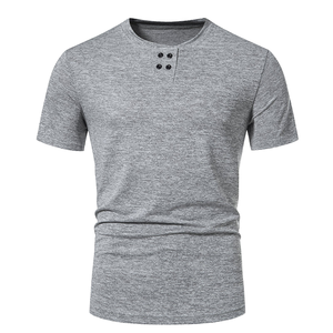 T-shirt Homme Respirant 100% Coton Couleur Unie Coupe Ample Style Hip-Hop Urbain pour le Sport et le Cyclisme en Extérieur Écologique - Product Image 1